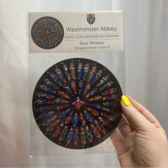 Westminster Abbey Other - Westminster Abbey Rose Window Static Cling Window Decoration, NWT